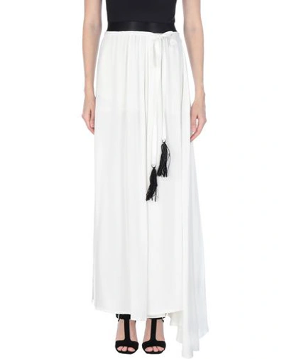 Shop Ann Demeulemeester Maxi Skirts In Ivory