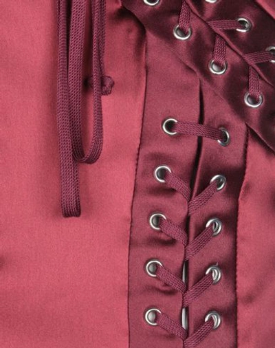 Shop Dolce & Gabbana Woman Midi Skirt Burgundy Size 6 Acetate, Polyamide, Silk, Elastane In Red
