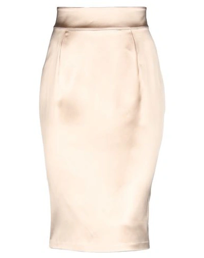 Shop La Perla Knee Length Skirt In Beige
