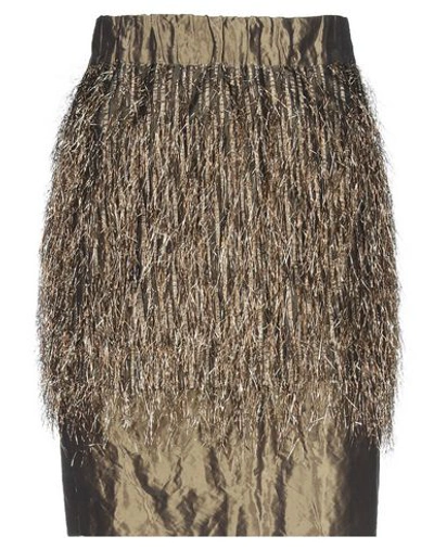 Shop Pauw Knee Length Skirt In Khaki