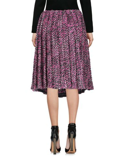 Shop Prada Knee Length Skirt In Fuchsia