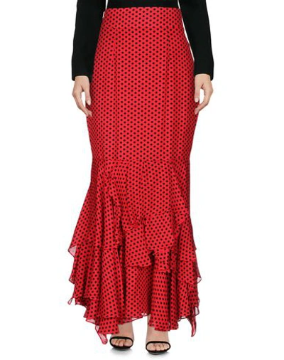 Shop Milly Maxi Skirts In Red