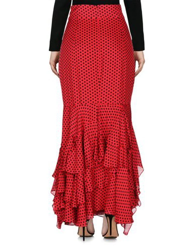 Shop Milly Maxi Skirts In Red