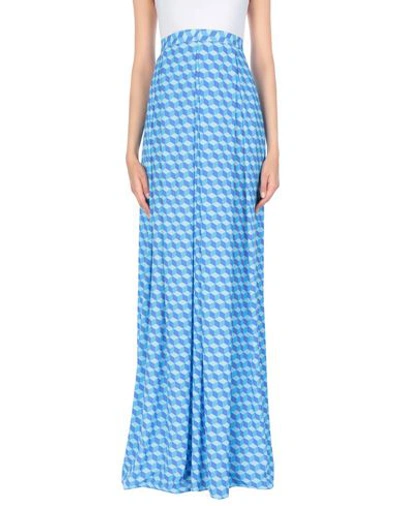 Shop Alcoolique Maxi Skirts In Sky Blue