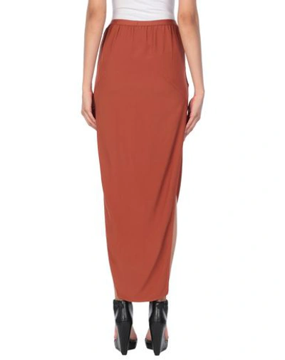 Shop Rick Owens Maxi Skirts In Rust