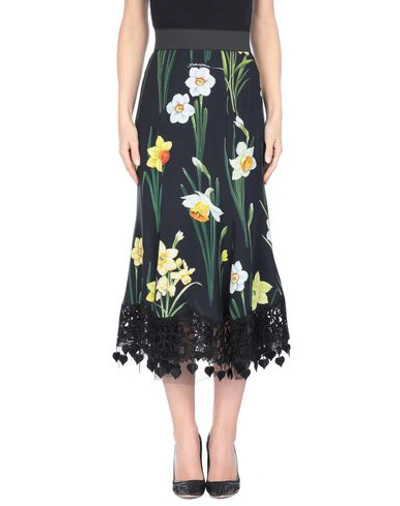 Shop Dolce & Gabbana Woman Midi Skirt Black Size 6 Viscose, Polyamide, Cotton, Polyester