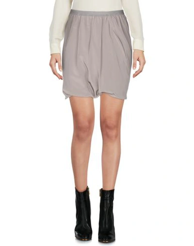 Shop Rick Owens Mini Skirt In Grey