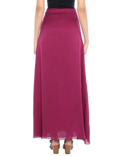 Shop The Row Long Skirts In Garnet