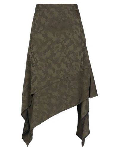 Shop Antonio Berardi Knee Length Skirt In Military Green