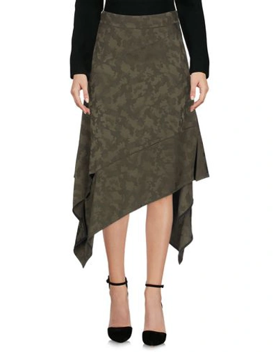 Shop Antonio Berardi Knee Length Skirt In Military Green
