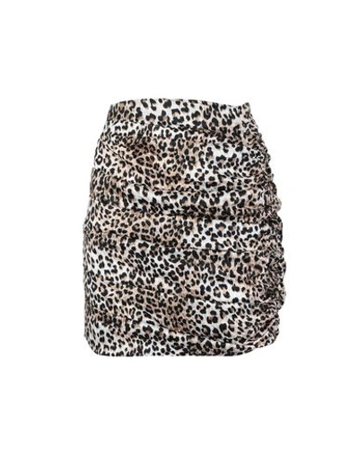 Shop Nineminutes Mini Skirts In Sand