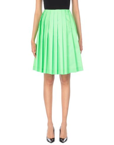Shop Prada Knee Length Skirt In Green