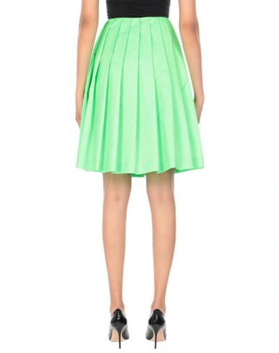 Shop Prada Knee Length Skirt In Green