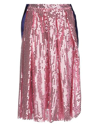 Shop Marni Woman Midi Skirt Pink Size 6 Acetate, Viscose