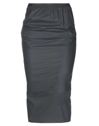 Shop Rick Owens Midi Skirts In Black