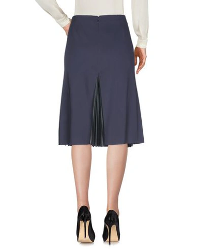 Shop Versace Midi Skirts In Dark Blue