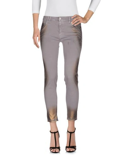 Shop Cycle Woman Pants Dove Grey Size 29 Cotton, Elastane