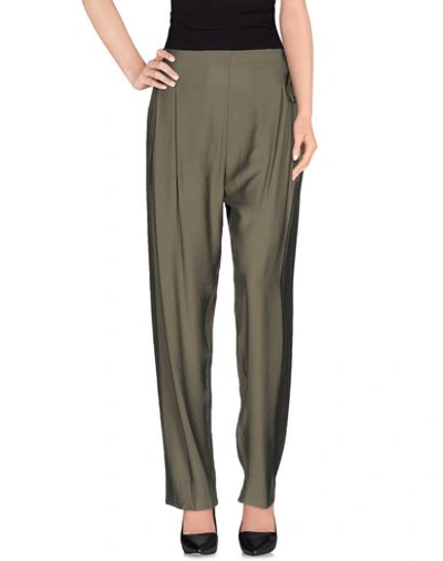 Shop Intropia Casual Pants In Military Green