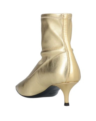 Shop Giuseppe Zanotti Woman Ankle Boots Gold Size 7.5 Soft Leather
