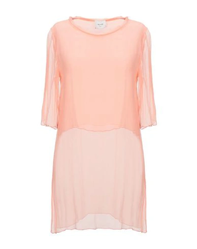 Shop Alysi Blouses In Salmon Pink