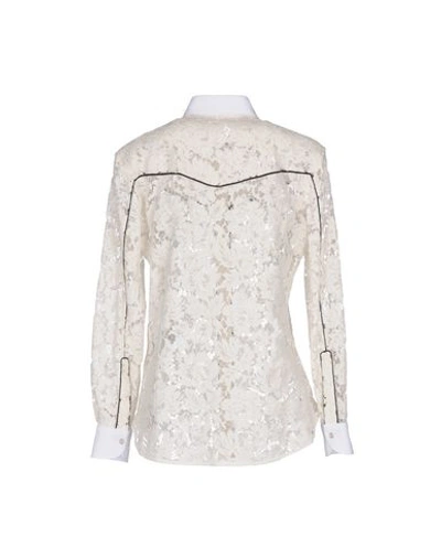 Shop Valentino Garavani Woman Shirt Ivory Size 10 Cotton, Viscose, Polyamide In White