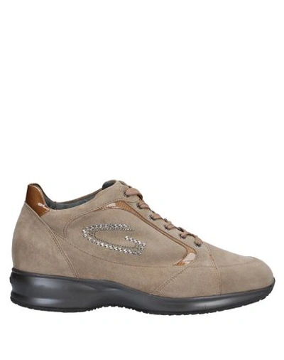 Shop Alberto Guardiani Sneakers In Beige