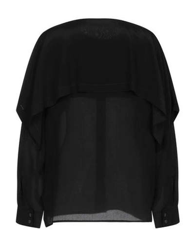 Shop Tela Silk Shirts & Blouses In Black