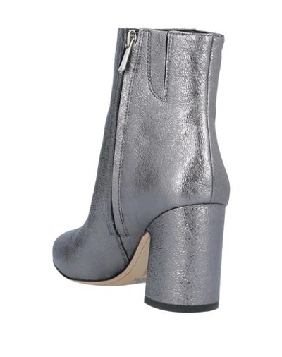 Shop Sam Edelman Woman Ankle Boots Silver Size 6 Soft Leather