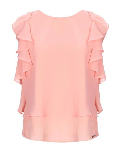 Shop Guess Blouse In Salmon Pink
