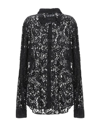 Shop Moschino Lace Shirts & Blouses In Black