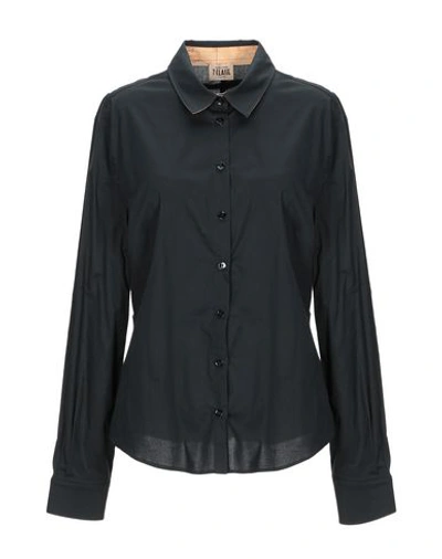 Shop Alviero Martini 1a Classe Solid Color Shirts & Blouses In Black