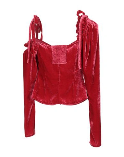 Shop Magda Butrym Woman Shirt Garnet Size 6 Viscose, Silk In Red