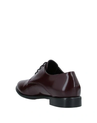 Shop Anna F Laced Shoes In Maroon