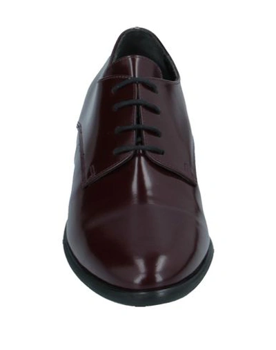 Shop Anna F Laced Shoes In Maroon