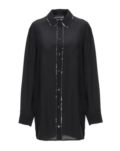 Shop Boutique Moschino Woman Shirt Black Size 4 Silk