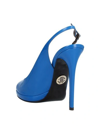 Shop Roberto Cavalli Sandals In Bright Blue