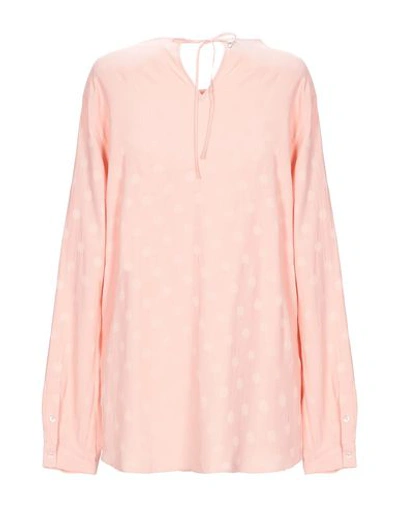 Shop Dondup Woman Top Pink Size 6 Acetate, Silk