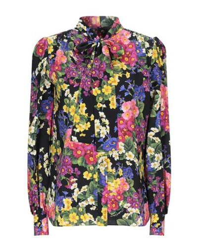 Shop Dolce & Gabbana Woman Shirt Black Size 4 Silk, Elastane