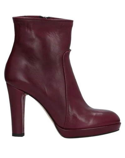 Shop Pomme D'or Ankle Boots In Maroon