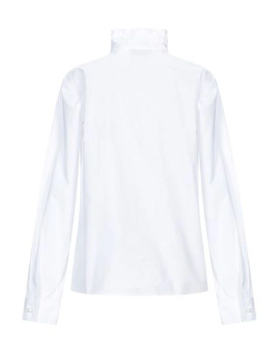 Shop Atos Lombardini Solid Color Shirts & Blouses In White