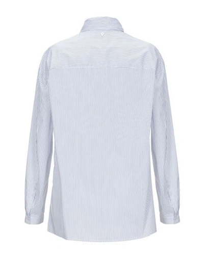 Shop Dondup Woman Shirt Midnight Blue Size 8 Cotton, Polyamide, Elastane