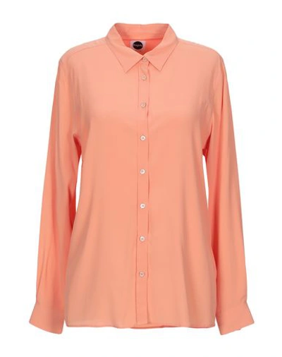 Shop Bagutta Solid Color Shirts & Blouses In Apricot