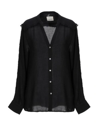 Shop Diega Solid Color Shirts & Blouses In Black