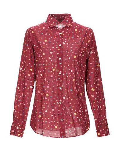 Shop Bagutta Floral Shirts & Blouses In Red