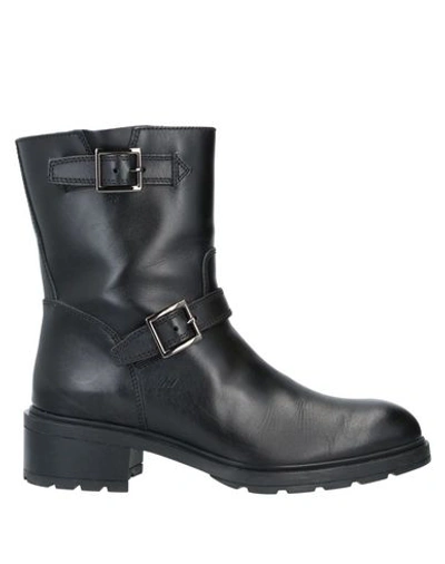 Shop Hogan Woman Ankle Boots Black Size 8.5 Soft Leather