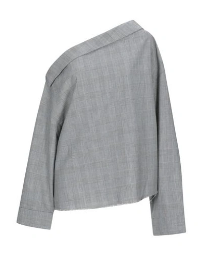 Shop Rta Woman Shirt Grey Size S Polyester, Wool