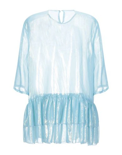 Shop Alcoolique Blouse In Sky Blue