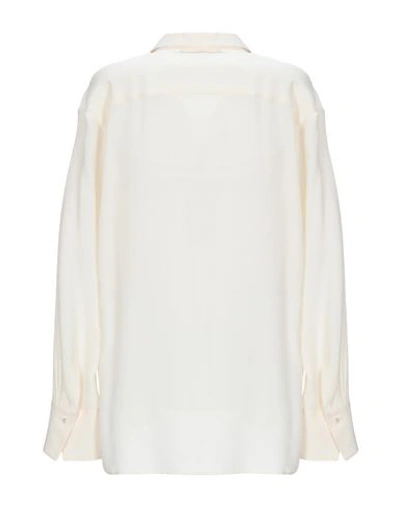 Shop Antonelli Silk Shirts & Blouses In Ivory