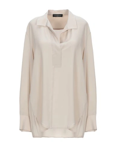 Shop Antonelli Silk Shirts & Blouses In Light Grey