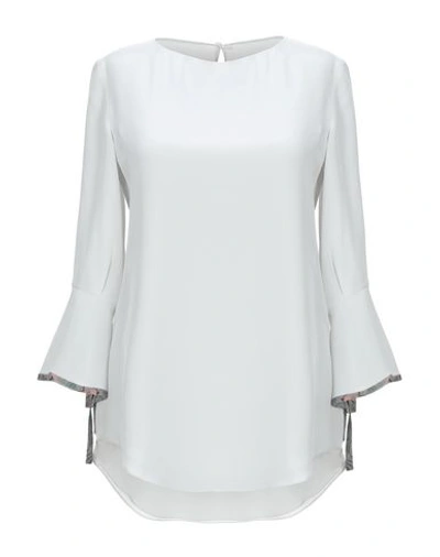 Shop Chloé Blouses In Light Grey